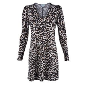 Veronica M. Cheetah Print Shift Dress